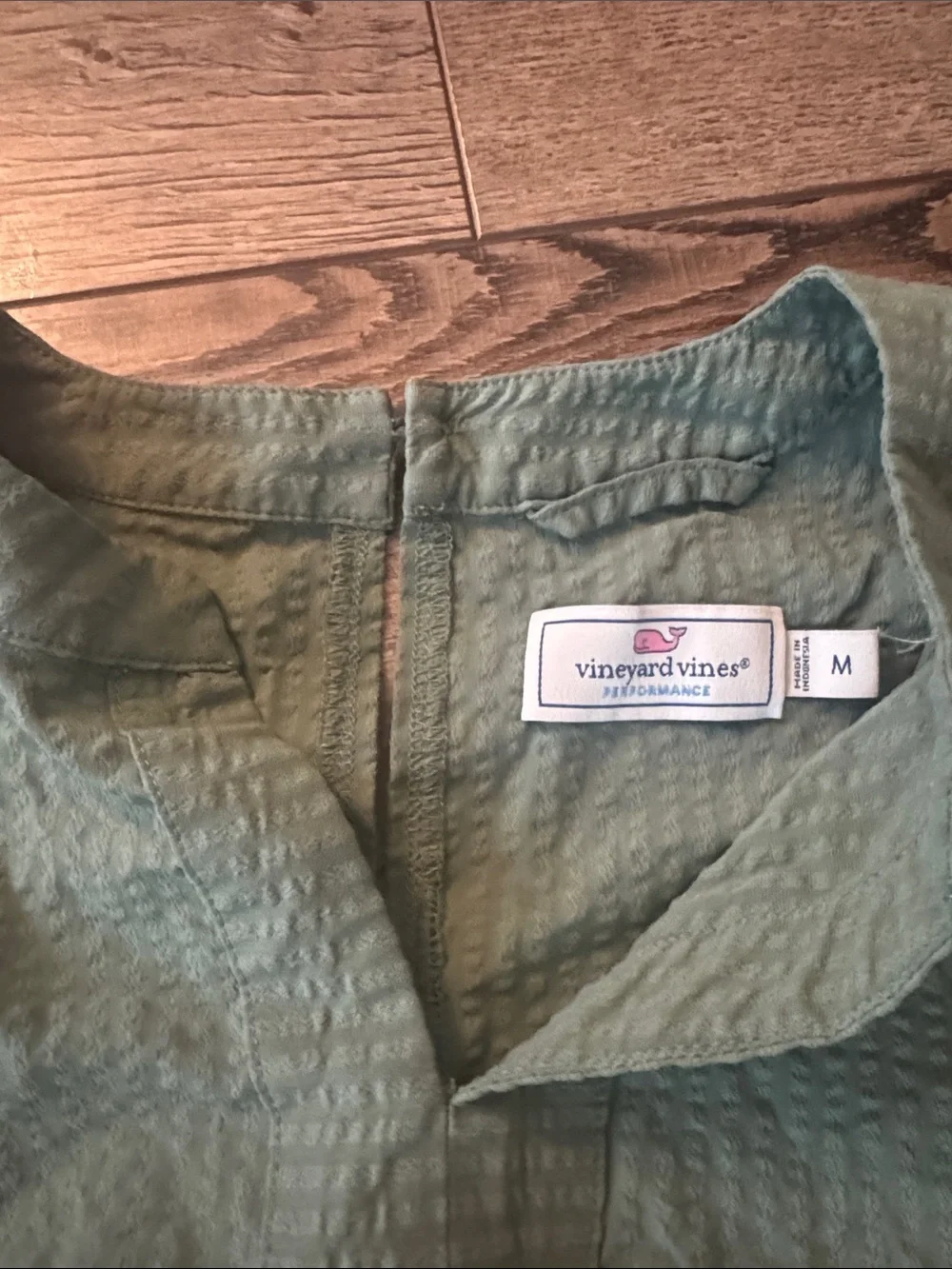 Vineyard Vines | Swim | Vineyard Vines Olive Green Textured Splitneck ...